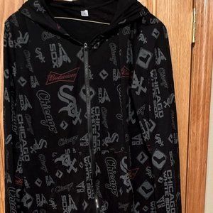 MLB Chicago White Sox Bud One piece hooded outfit PJ's zip up adult XL Jumpsuit